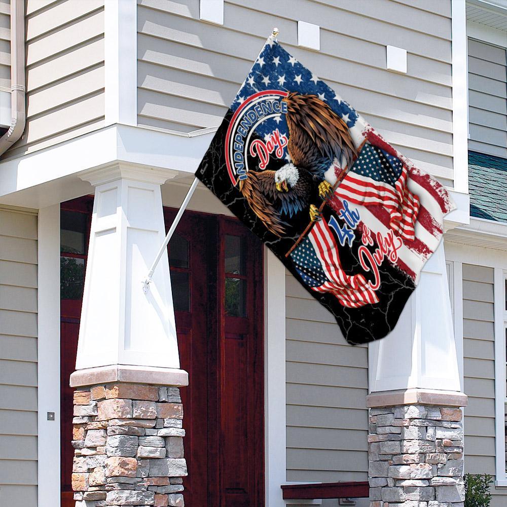 Independence Day Flag, Fourth Of July Flag, Happy 4th Of July Flag, American Eagle Independence Day 4Th Of July Customize Design, House Flag Double Sided, Home Design Outdoor Porch- AMHF00122T - Image 3