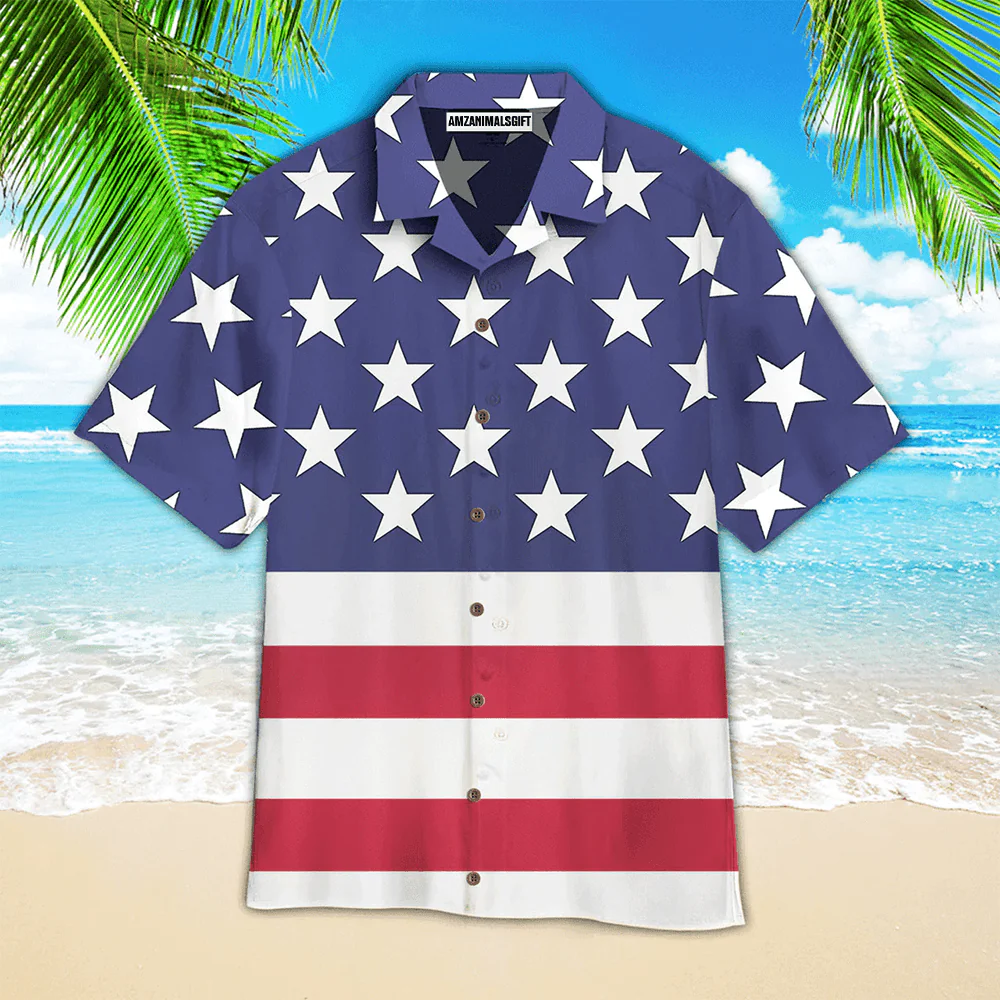 American Flag Aloha Hawaiian Shirts For Men Women, 4th July Gift For Summer, Friend, Family, Independence Day - Image 2