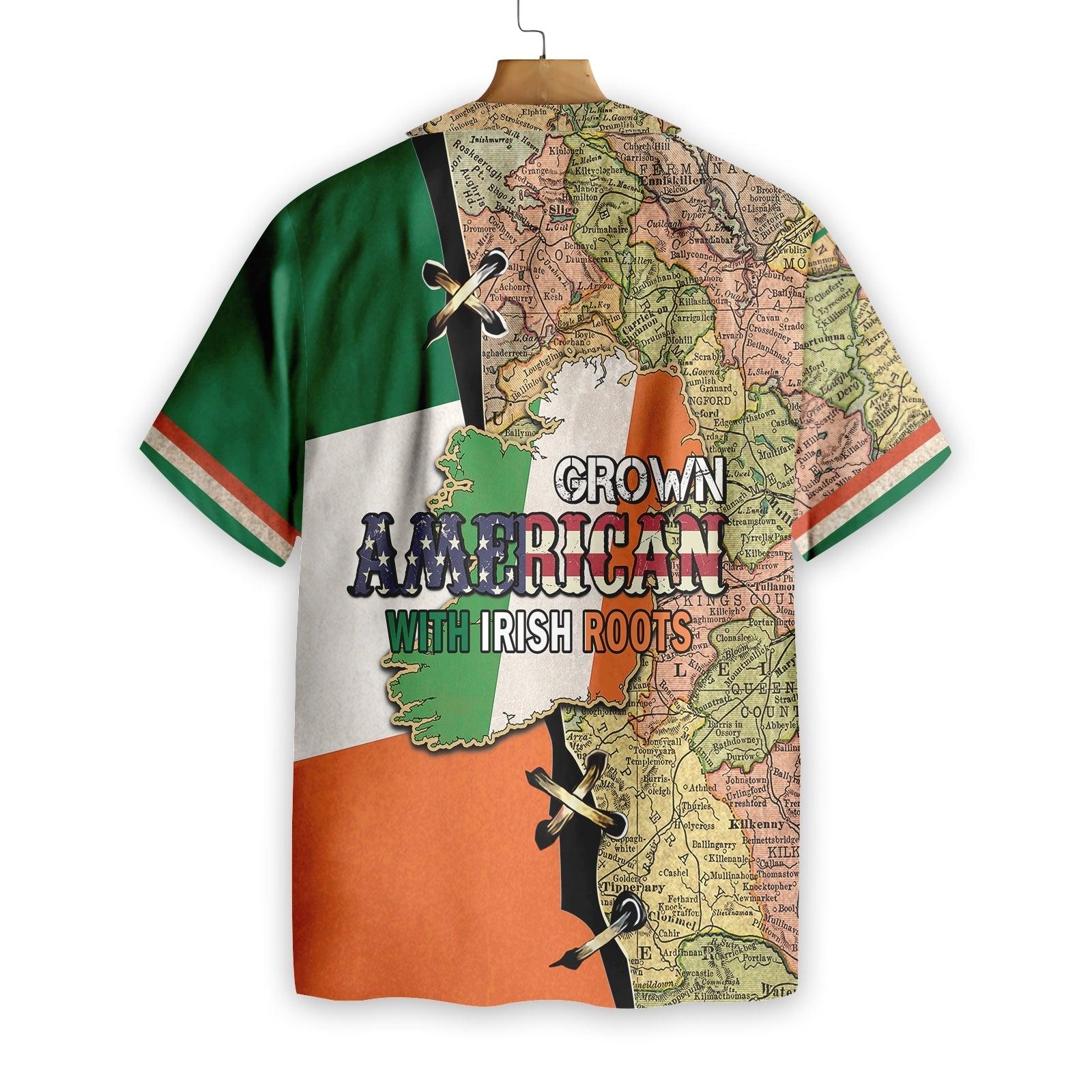American Grown With Irish Roots Hawaiian Shirt, Colorful Summer Aloha Shirts For Men Women, Perfect Gift For Husband, Wife, Friend - Image 3