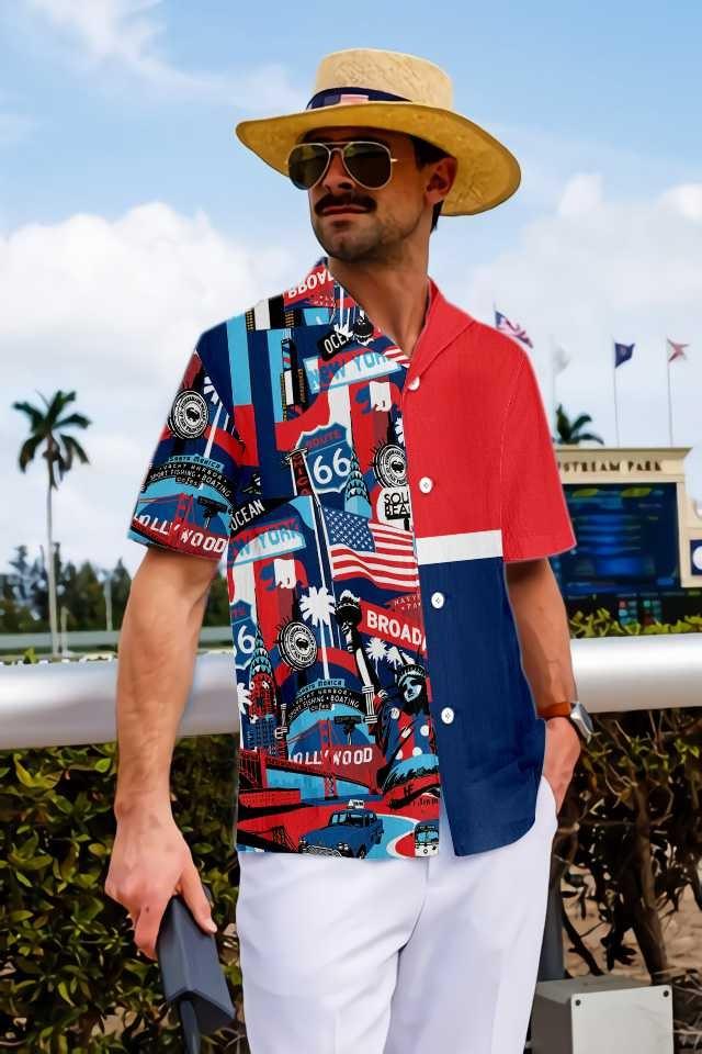 American Hawaiian Shirts, America Pop Art, Colorful Summer Aloha Shirts - Perfect Gift For Men, Family, Friends - Image 3