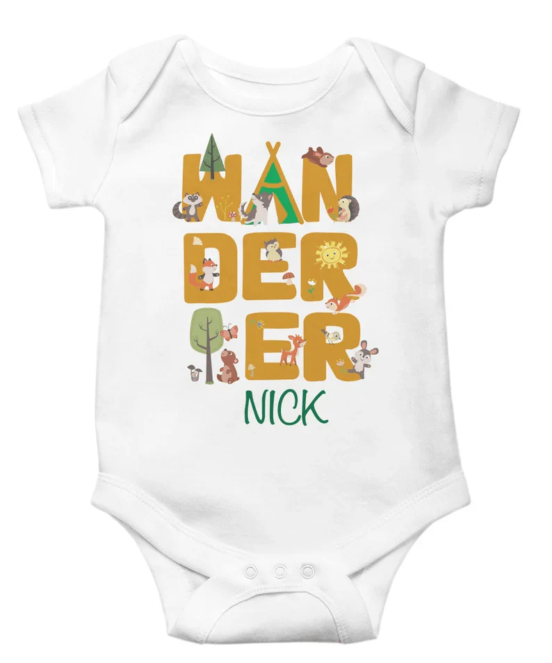 Animal Baby Onesies, Wanderer Onesie, Boho animal Onesie, Newborn Onesies - Perfect Gift For Baby, Baby Gift Onesie