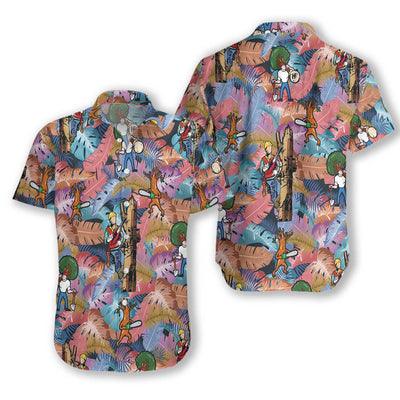 Arborist Hawaiian Shirt, Arborist Tropical Aloha Shirt For Men - Gift For Arborist, Husband, Boyfriend, Family, Friends