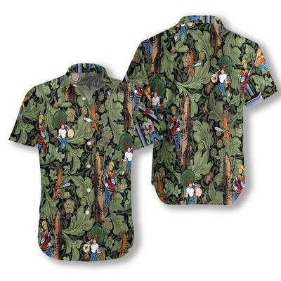 Arborist Hawaiian Shirt, Arborist Tropical Leaves Aloha Shirt For Men - Gift For Arborist, Husband, Boyfriend, Family, Friends - Image 2