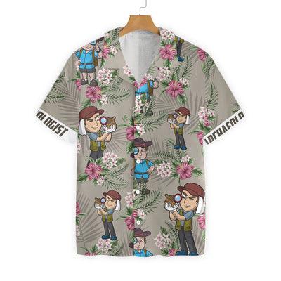 Archaeologist Hawaiian Shirt, Archaeologist Tropical Floral Aloha Shirt For Men - Gift For Archaeologist, Husband, Boyfriend, Family, Friends - Image 2