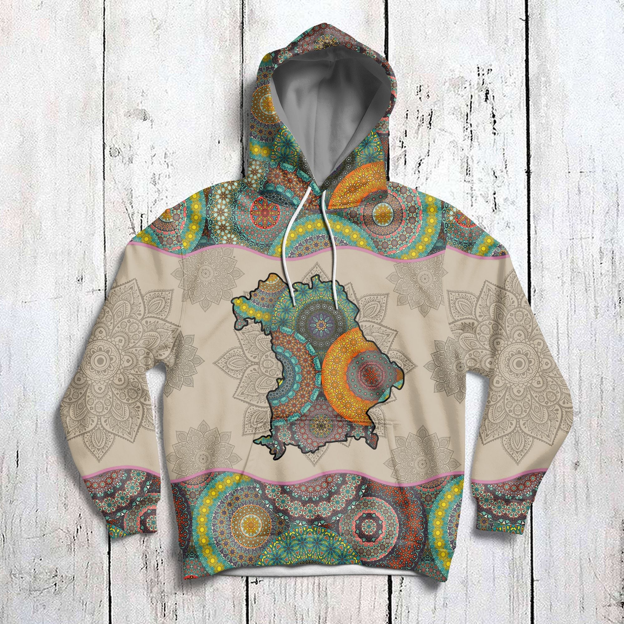 Awesome Bavaria Mandala Pullover Halloween Premium Hoodie, Perfect Outfit For Men And Women On Christmas New Year Autumn Winter - Image 3