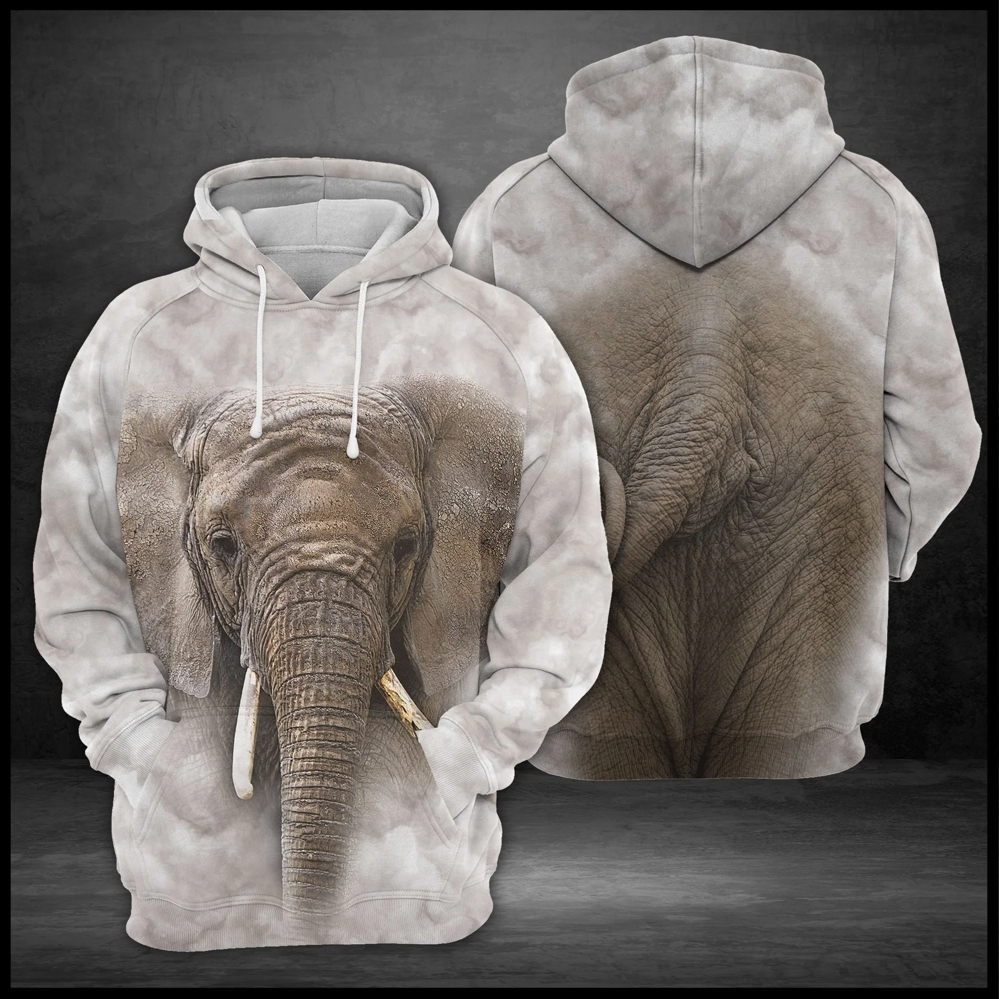 Awesome Elephant Pullover Premium Hoodie, Perfect Outfit For Men And Women On Christmas New Year Autumn Winter - Image 3