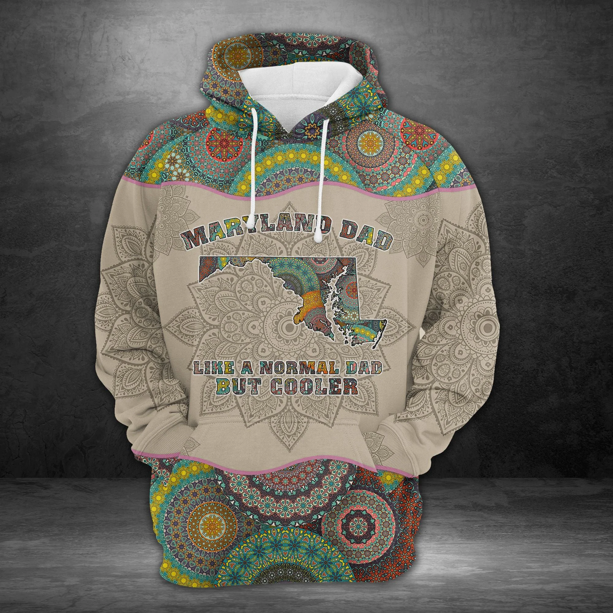 Awesome Maryland Pullover Premium Hoodie,Like A Normal Dad, Perfect Outfit For Men And Women On Christmas New Year Autumn Winter - Image 2