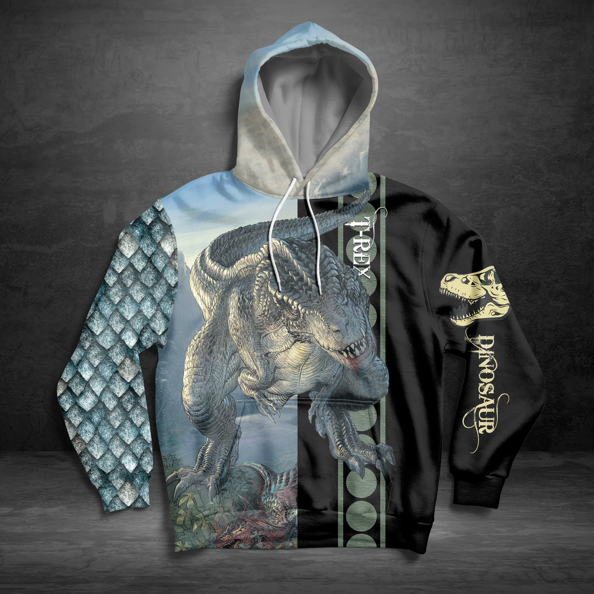 Awesome T-Rex Mandala Pullover Premium Hoodie, Perfect Outfit For Men And Women On Christmas New Year Autumn Winter - Image 3