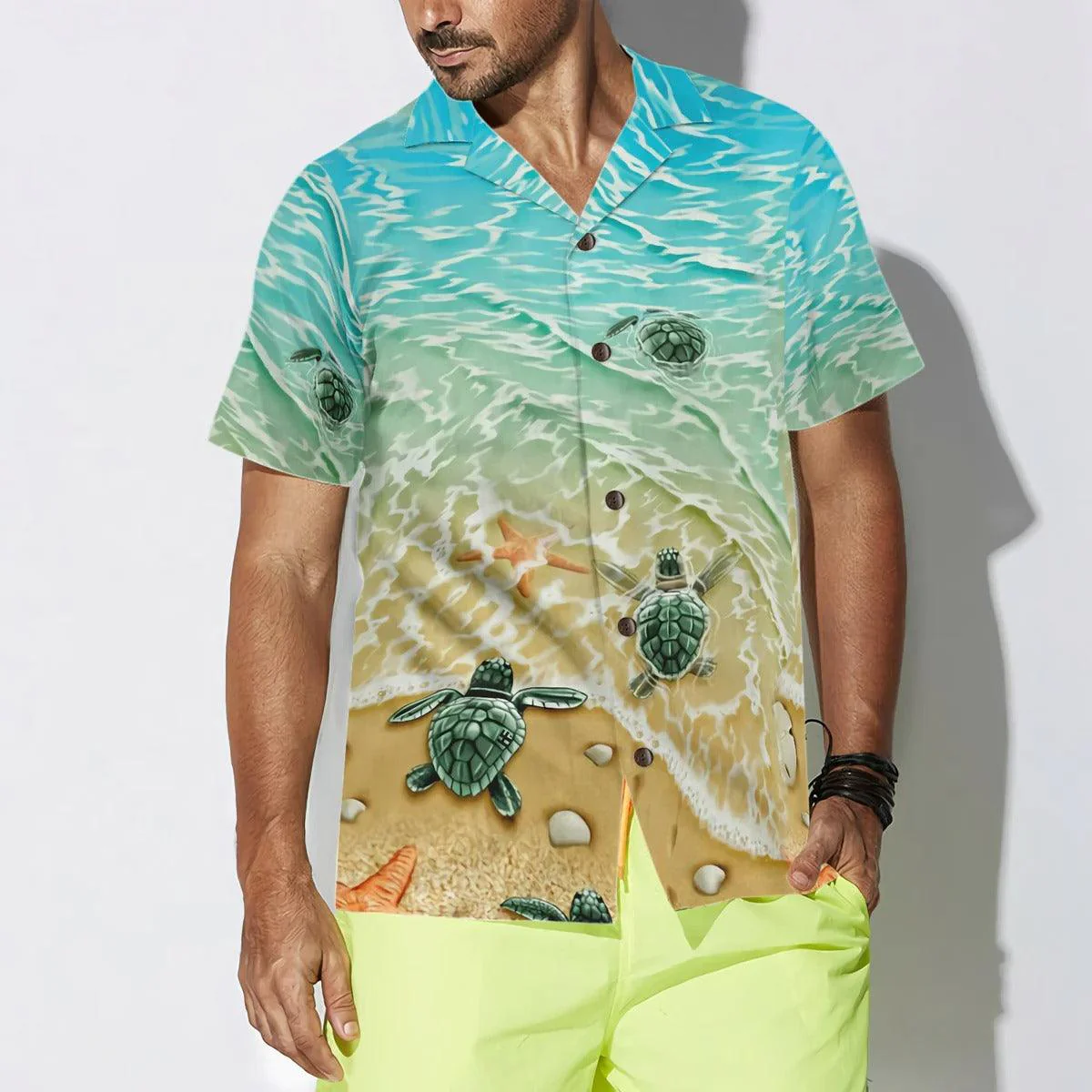 Baby Sea Turtles Hawaiian Shirt, Turtle Shirt For Men & Women - Perfect Gift For Turtle Lover, Friend, Family - Image 4
