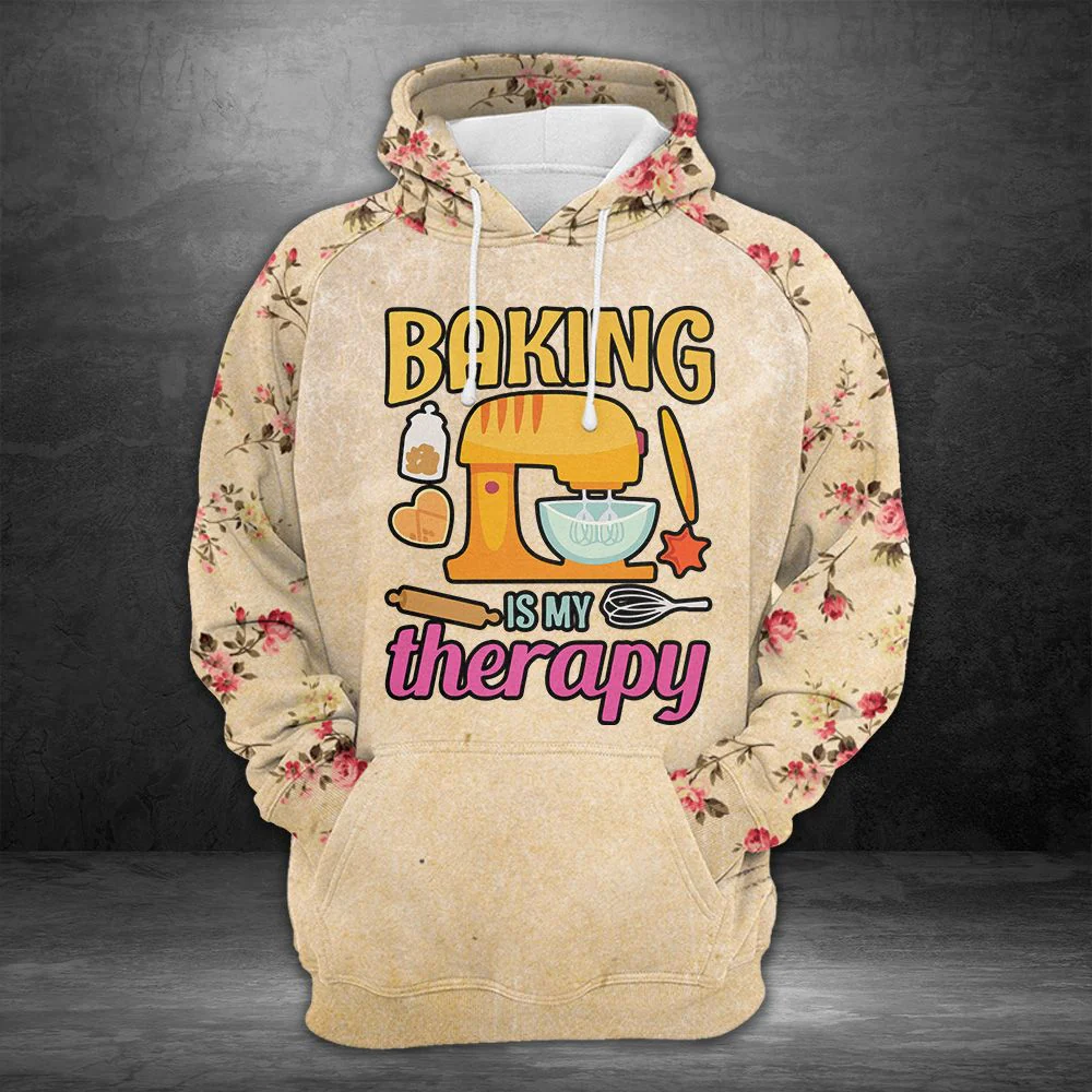Baking Therapy Pullover Premium Hoodie, Perfect Outfit For Christmas New Year Of Baking Men And Women - Image 2