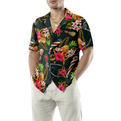 Barber Hawaiian Shirt, Barb Tools, Tropical Summer Aloha Shirt For Men - Perfect Gift For Barber, Husband, Boyfriend, Friend, Family - Image 5
