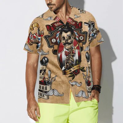 Barber Hawaiian Shirt, My Life As A Barber Aloha Shirt For Men - Perfect Gift For Barber, Husband, Boyfriend, Friend, Family - Image 4