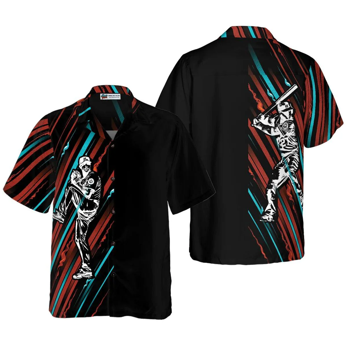 Baseball Aloha Hawaiian Shirt, Baseball Black And Color Aloha Shirt, Baseball Shirt For Summer - Perfect Gift For Men, Women, Baseball Lover, Friend