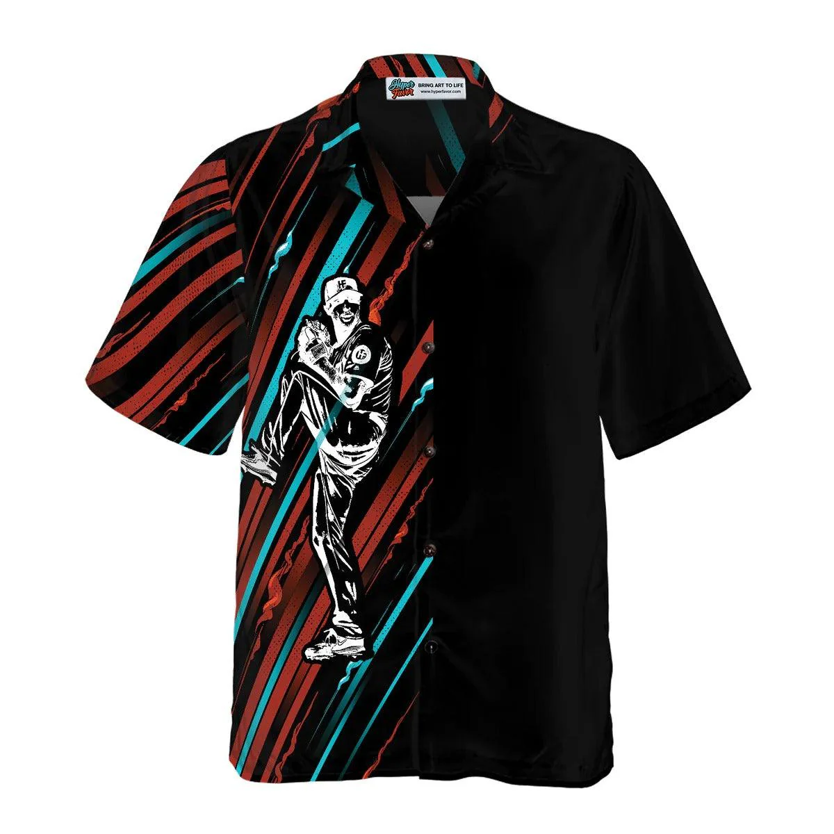 Baseball Aloha Hawaiian Shirt, Baseball Black And Color Aloha Shirt, Baseball Shirt For Summer - Perfect Gift For Men, Women, Baseball Lover, Friend - Image 2
