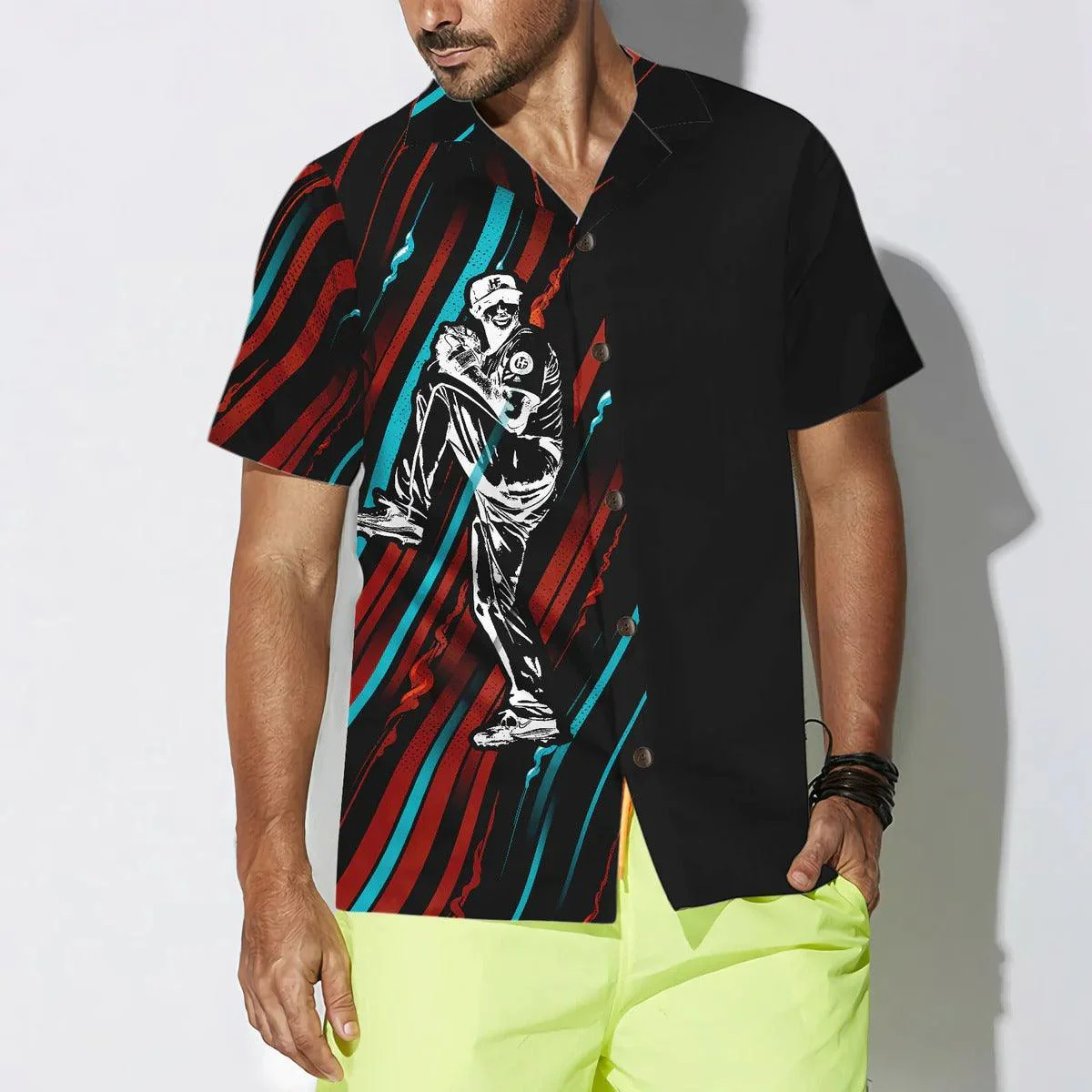 Baseball Aloha Hawaiian Shirt, Baseball Black And Color Aloha Shirt, Baseball Shirt For Summer - Perfect Gift For Men, Women, Baseball Lover, Friend - Image 4