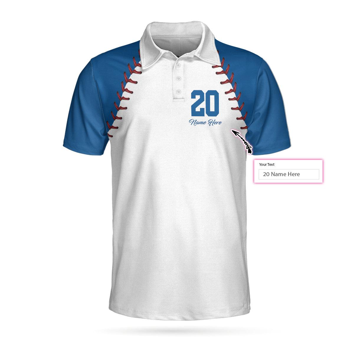 Baseball Customized Name Number Men Polo Shirts, Personalized Baseball Pattern Polo Shirt, Baseball Court Men Polo Shirt - Gift For Men, Baseball Lovers - Image 3