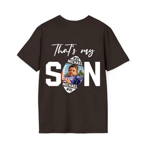 Baseball Shirt Customized Son Photo And Name That's My Son, Perfect Gift And Outfit For Mom, Dad, Baseball Family - Image 4