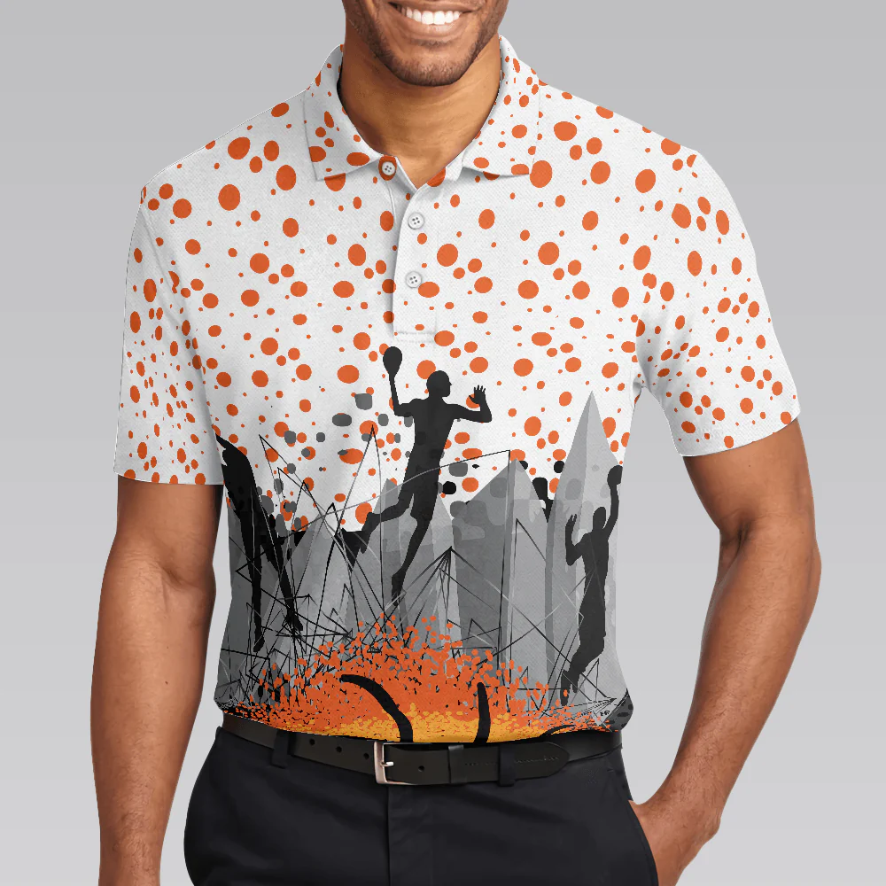 Basketball Men Polo Shirt, Sporty Pattern Polo Shirt, Best Basketball Themed Polo Style Shirt For Adults - Gift Idea For Men, Basketball Lovers - Image 5