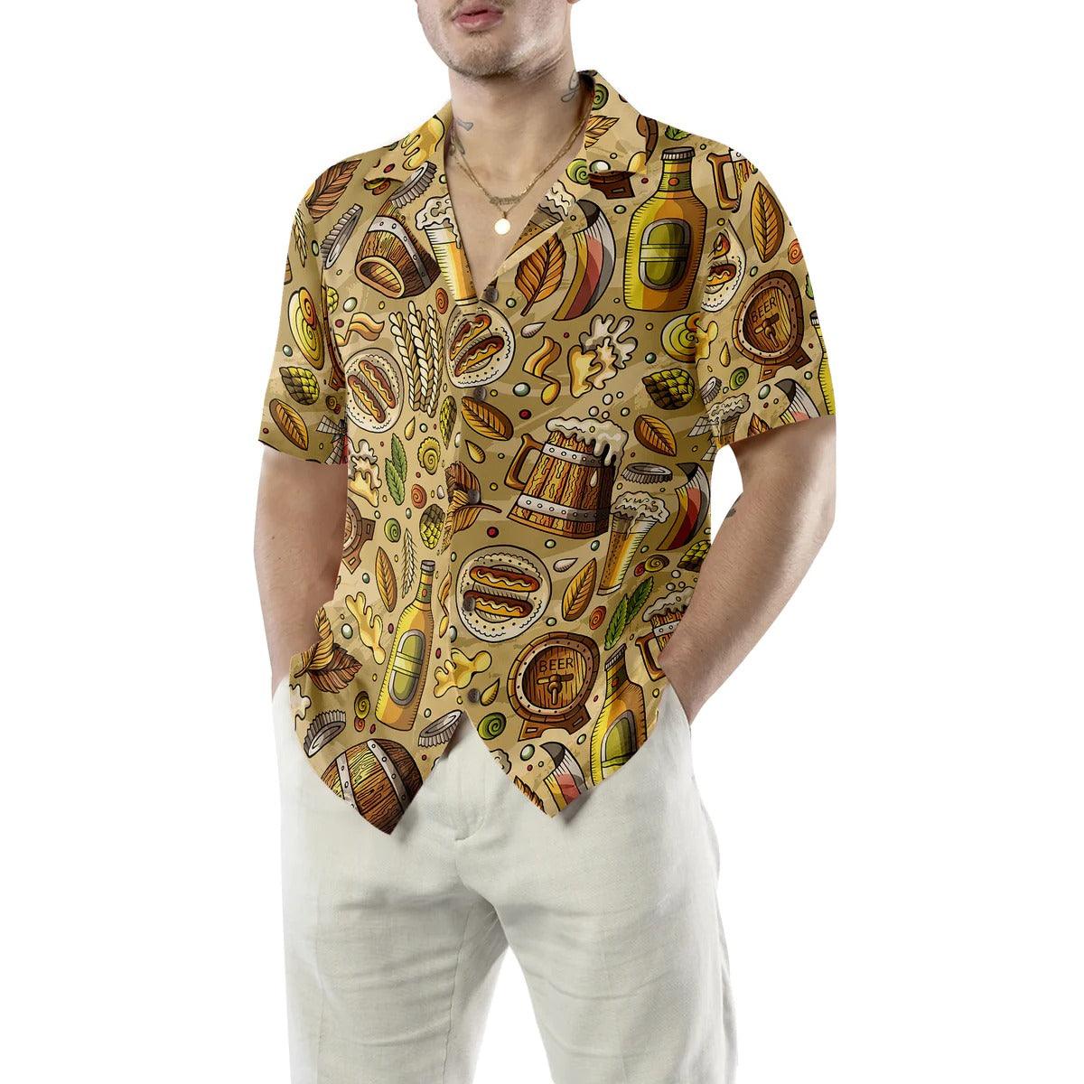 Beer Fest Seamless Pattern Hawaiian Shirt, Beer Hawaiian Shirt, Colorful Aloha Shirt For Men Women, Perfect Gift For Husband, Wife, Friend, Family - Image 5