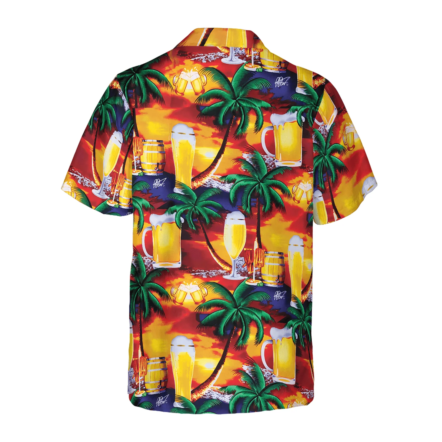 Beer Hawaiian Shirt, Beer in Paradise Tropical Palm Tree Pattern, Colorful Summer Aloha Shirt For Men Women, Perfect Gift For Friend, Beer Lovers - Image 5