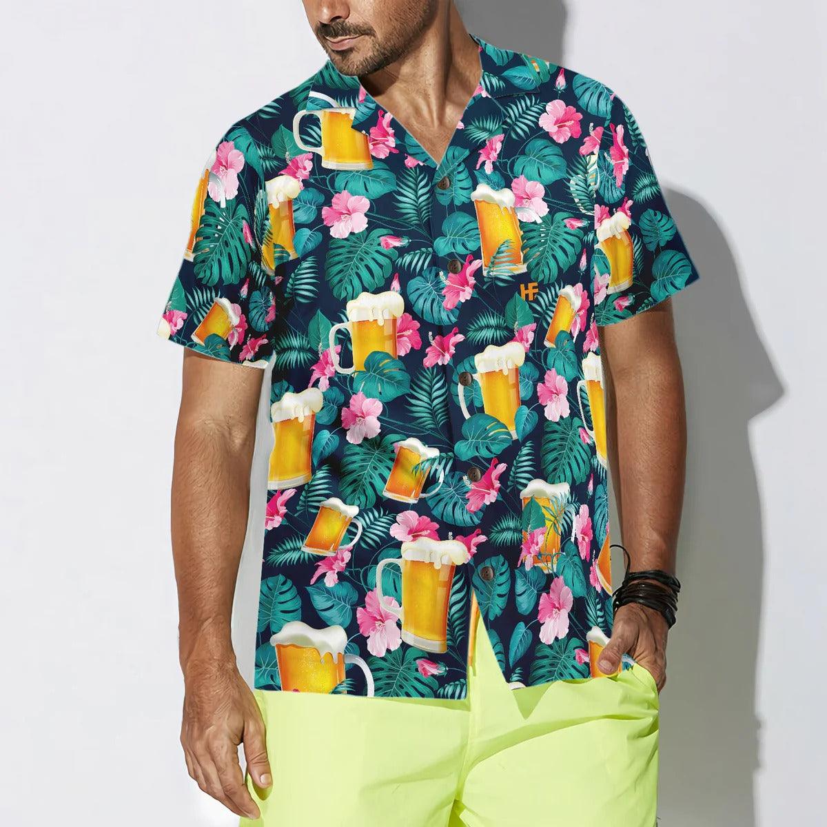 Beer Hawaiian Shirt - Drink Beer Alcohol Tropical Hawaiian Shirt, Beer Aloha Shirt, Tropical Hawaiian Shirt - Gift For Men Women, Friends, Family - Image 4