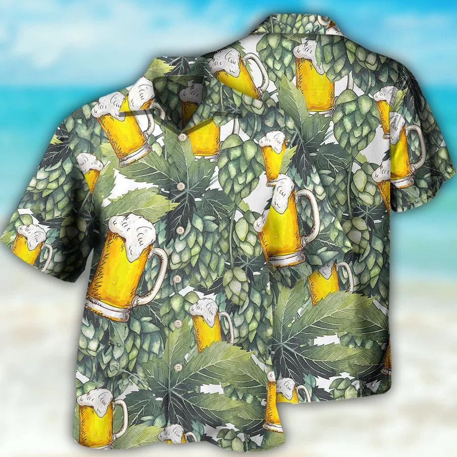 Beer Hawaiian Shirt, Tropical Beer Craft, Beer And Hops Aloha Shirt For Men And Women - Perfect Gift For Beer Lovers, Summer