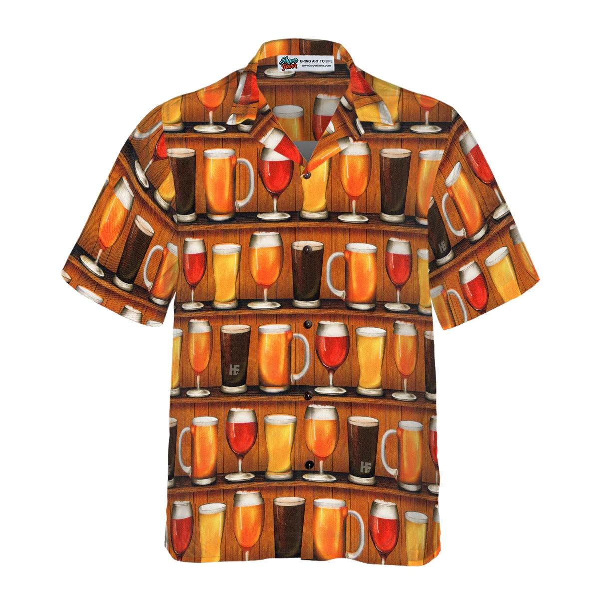 Beer Mugs Pattern Hawaiian Shirt, Beer Hawaiian Shirt, Beer Mugs Aloha Shirt For Men Women, Perfect Gift For Husband, Wife, Friend, Family - Image 3