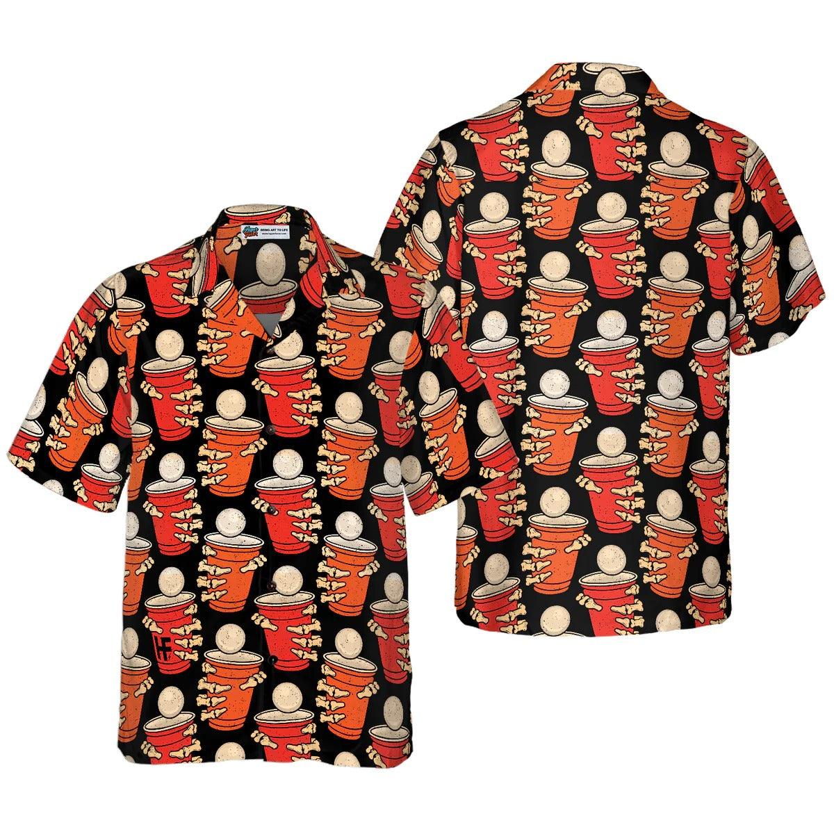 Beer Pong Halloween Party Hawaiian Shirt - Perfect Gift For Lover, Friend, Family