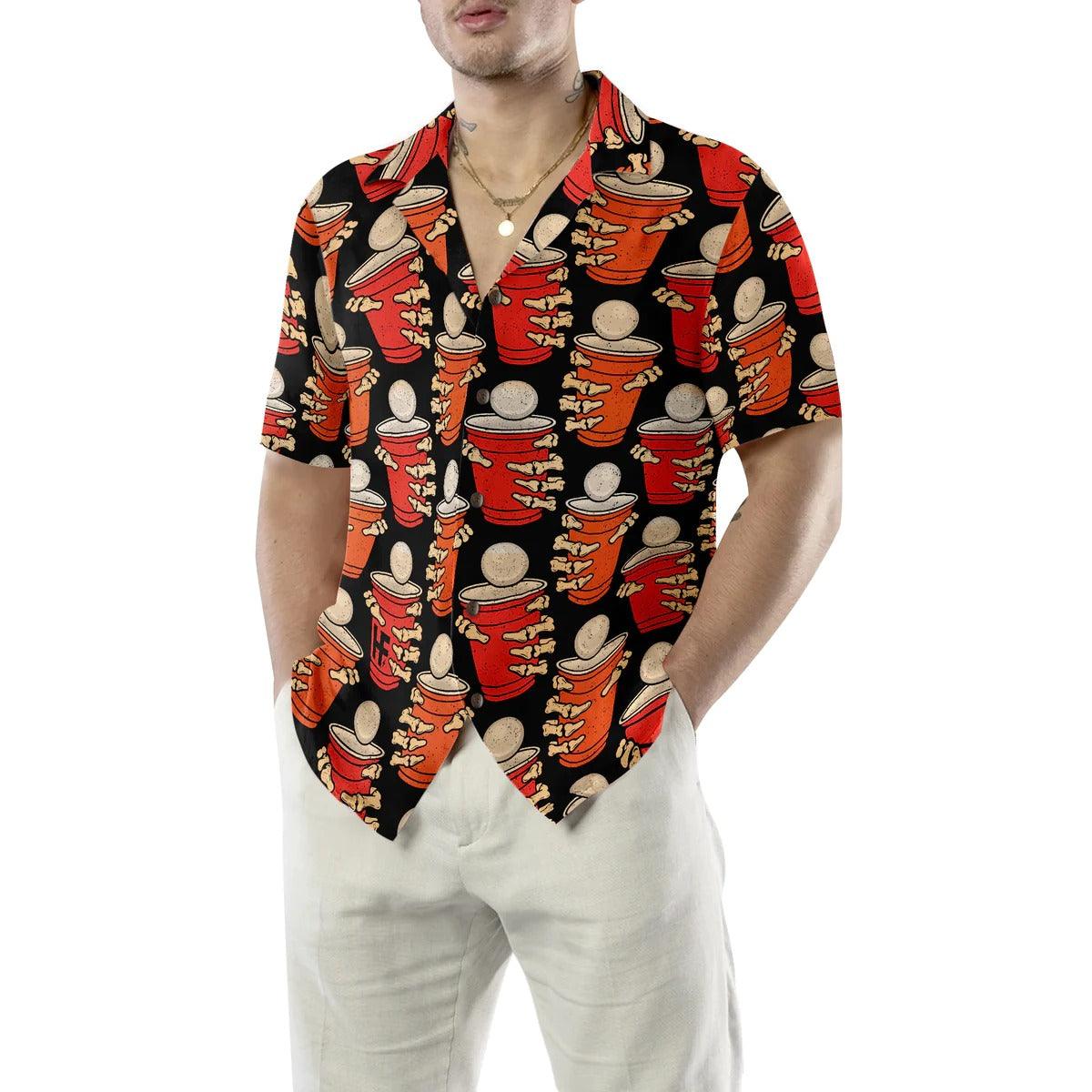 Beer Pong Halloween Party Hawaiian Shirt - Perfect Gift For Lover, Friend, Family - Image 2