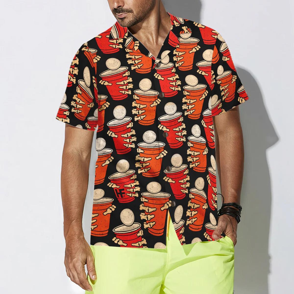 Beer Pong Halloween Party Hawaiian Shirt - Perfect Gift For Lover, Friend, Family - Image 3