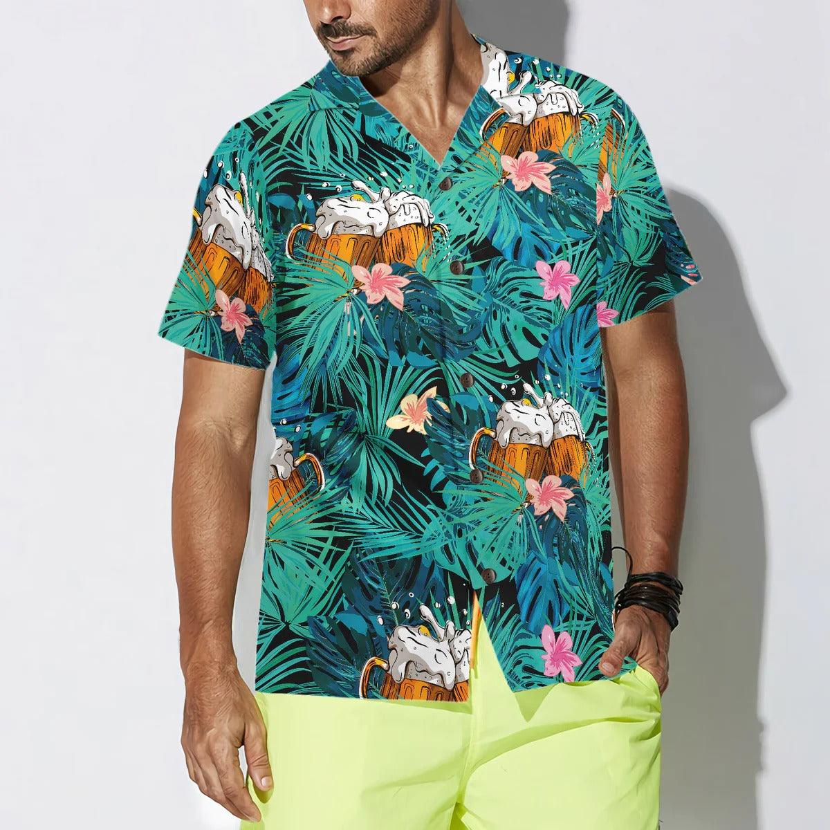 Beer Tropical Pattern Hawaiian Shirt, Beer Hawaiian Shirt, Tropical Aloha Shirt For Men Women, Perfect Gift For Husband, Wife, Friend, Family - Image 4
