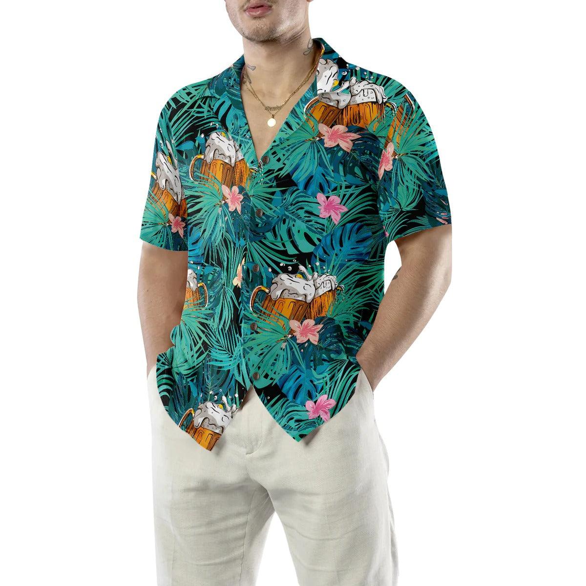 Beer Tropical Pattern Hawaiian Shirt, Beer Hawaiian Shirt, Tropical Aloha Shirt For Men Women, Perfect Gift For Husband, Wife, Friend, Family - Image 5
