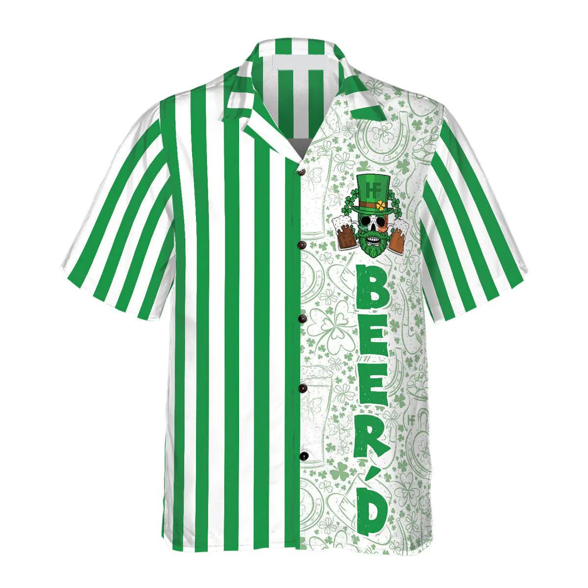 Beer'd Happy Saint Patrick's Day Hawaiian Shirt, Funny Aloha Shirt - Perfect Gift For Beach Lovers, Friends, Husband, Boyfriend, Family, Summer Lovers - Image 2