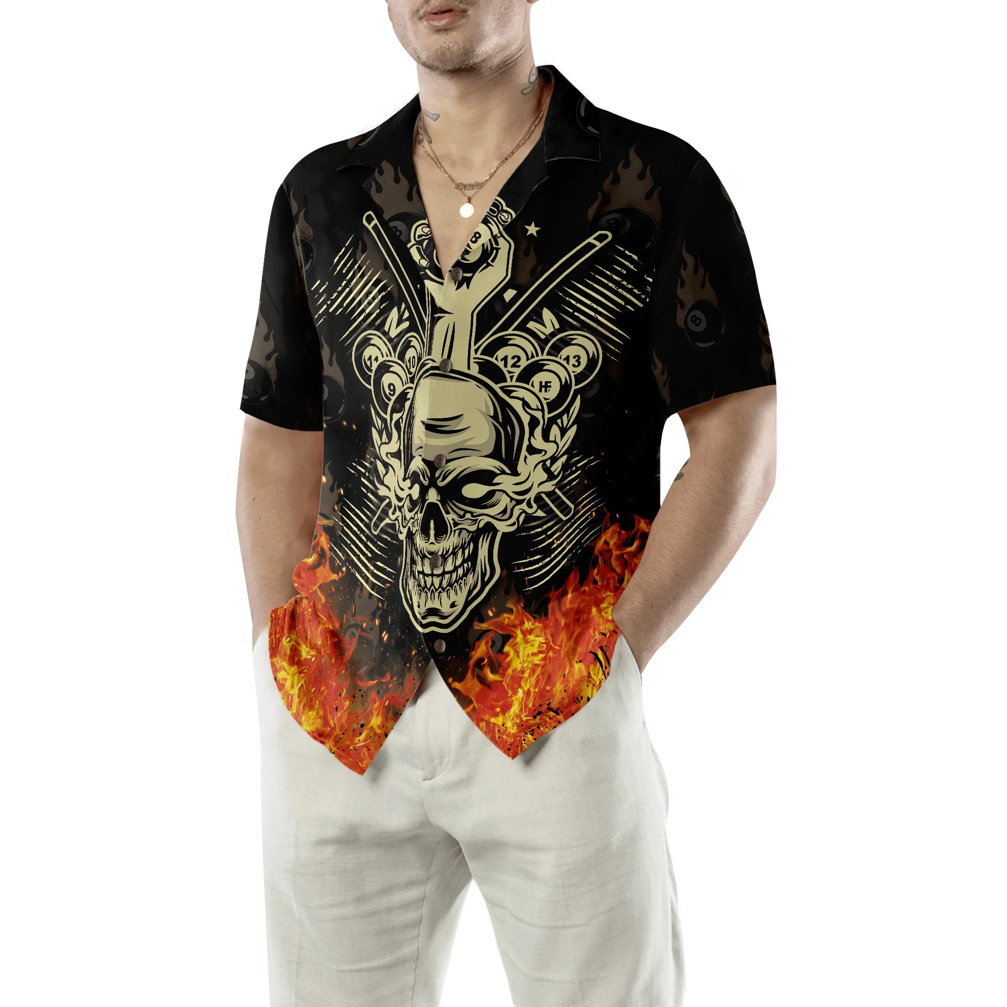 Billiard Hawaiian Shirt, I'm Here To Break Your Balls Aloha Hawaiian Shirt For Summer, Colorful Hawaiian Shirt For Men Women, Friend, Team, Billiard Lovers - Image 5