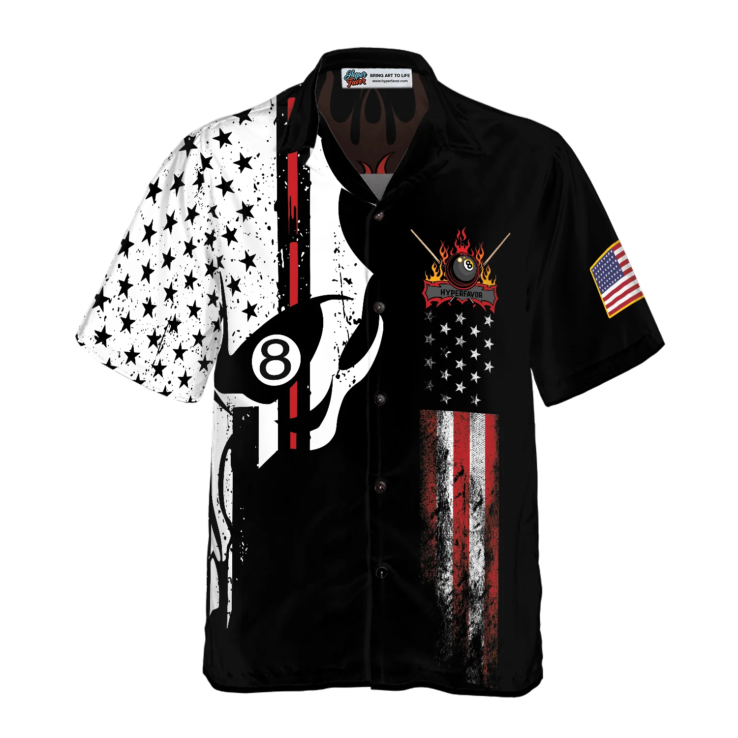 Billiards Hawaiian Shirt, Skull Billiards Pool Aloha Hawaiian Shirt For Summer, Colorful Matching Aloha Shirt For Men Women, Friend, Billiards Lovers - Image 4