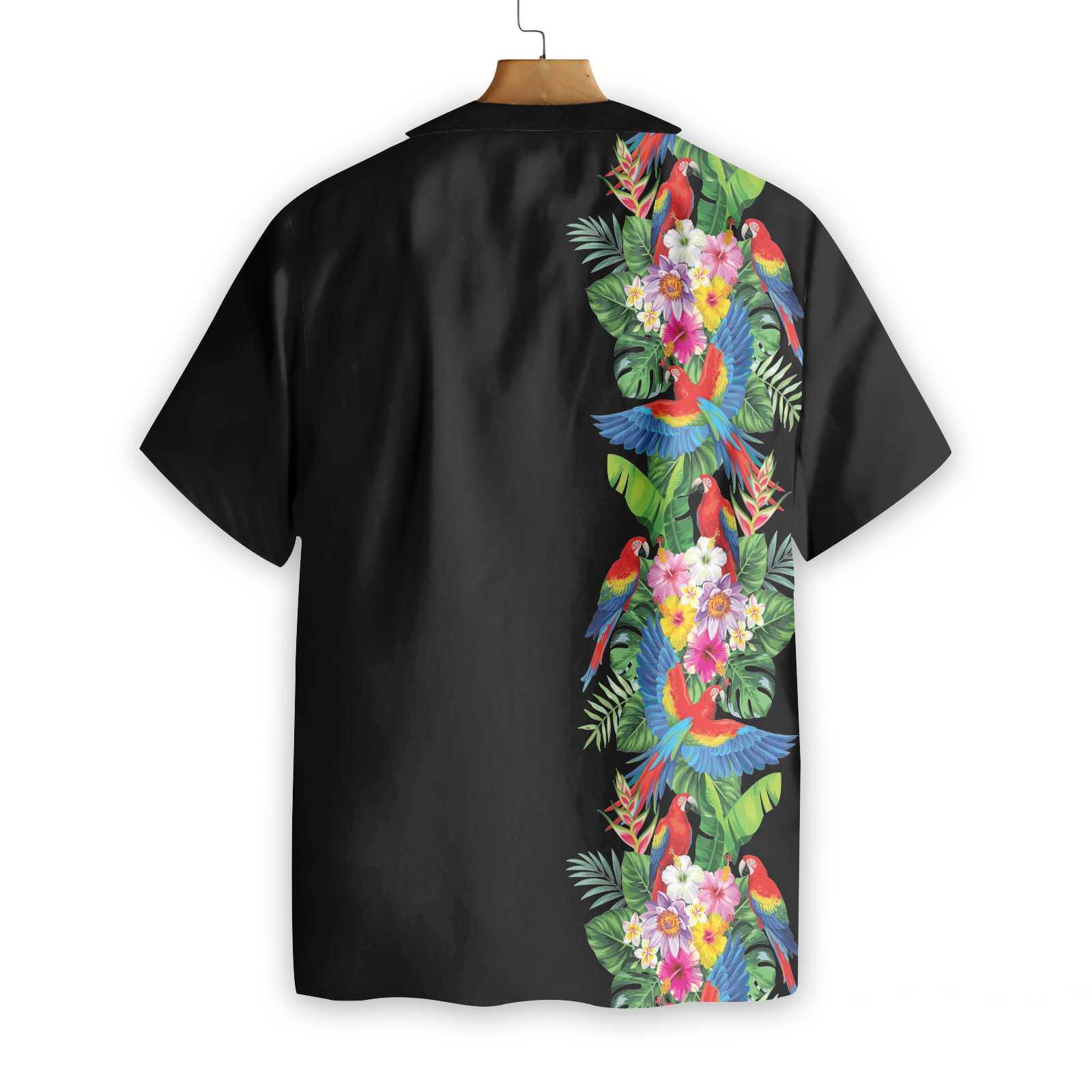 Bird Hawaiian Shirt, Paradise Hibiscus, Colorful Summer Aloha Shirts For Men Women, Perfect Gift For Husband, Wife, Boyfriend, Friend - Image 2