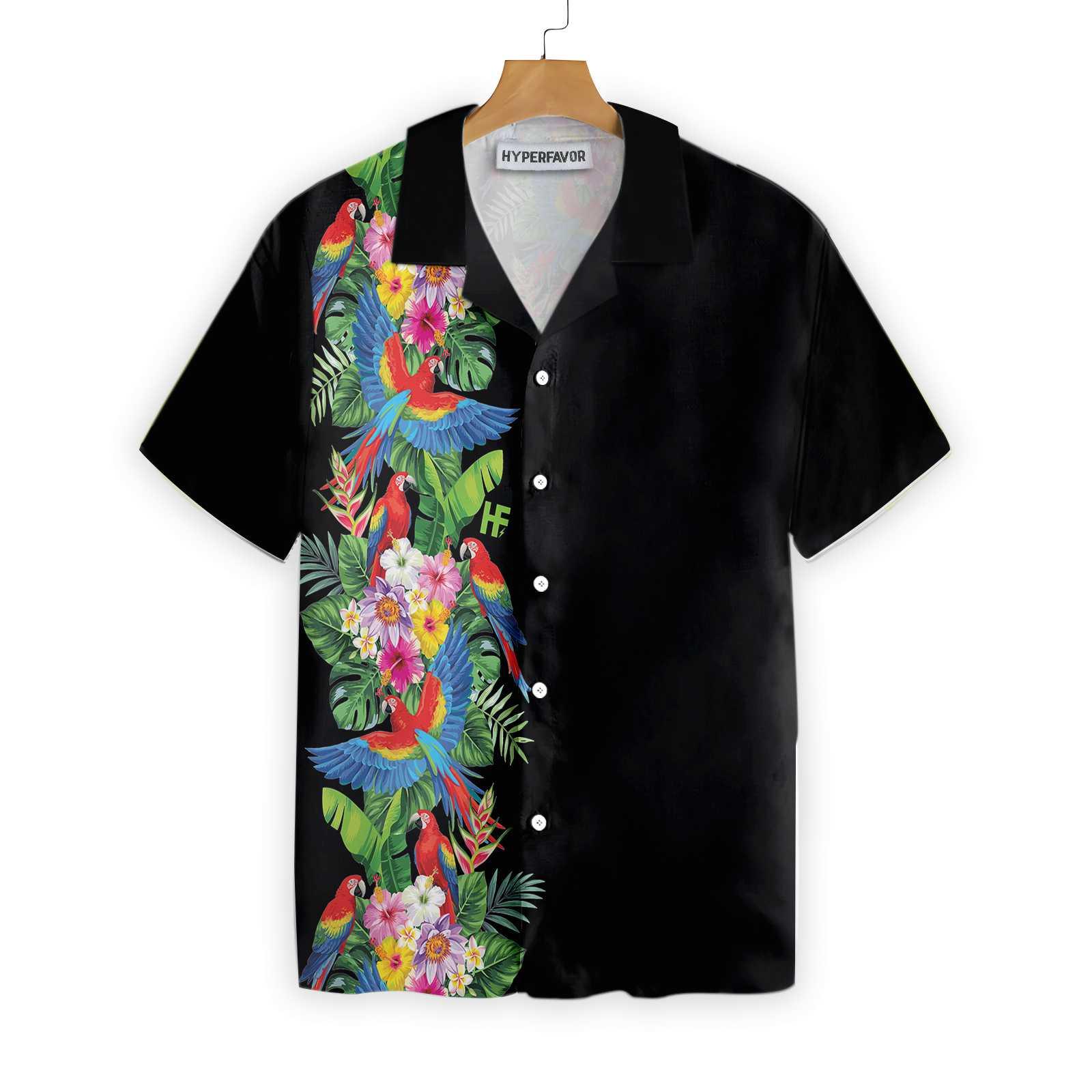 Bird Hawaiian Shirt, Paradise Hibiscus, Colorful Summer Aloha Shirts For Men Women, Perfect Gift For Husband, Wife, Boyfriend, Friend - Image 3