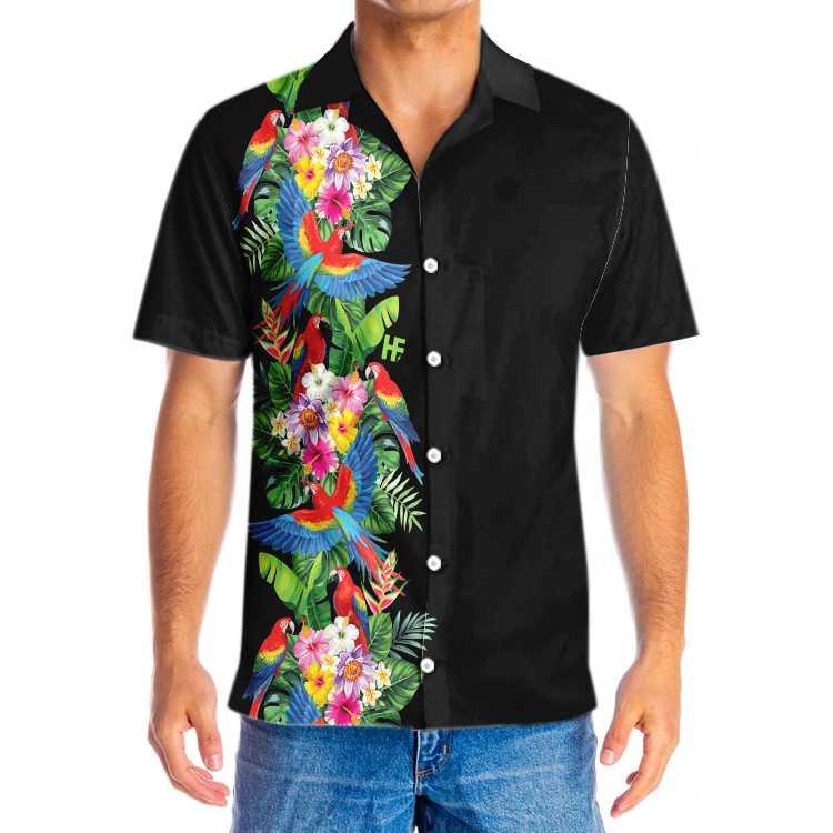 Bird Hawaiian Shirt, Paradise Hibiscus, Colorful Summer Aloha Shirts For Men Women, Perfect Gift For Husband, Wife, Boyfriend, Friend - Image 7