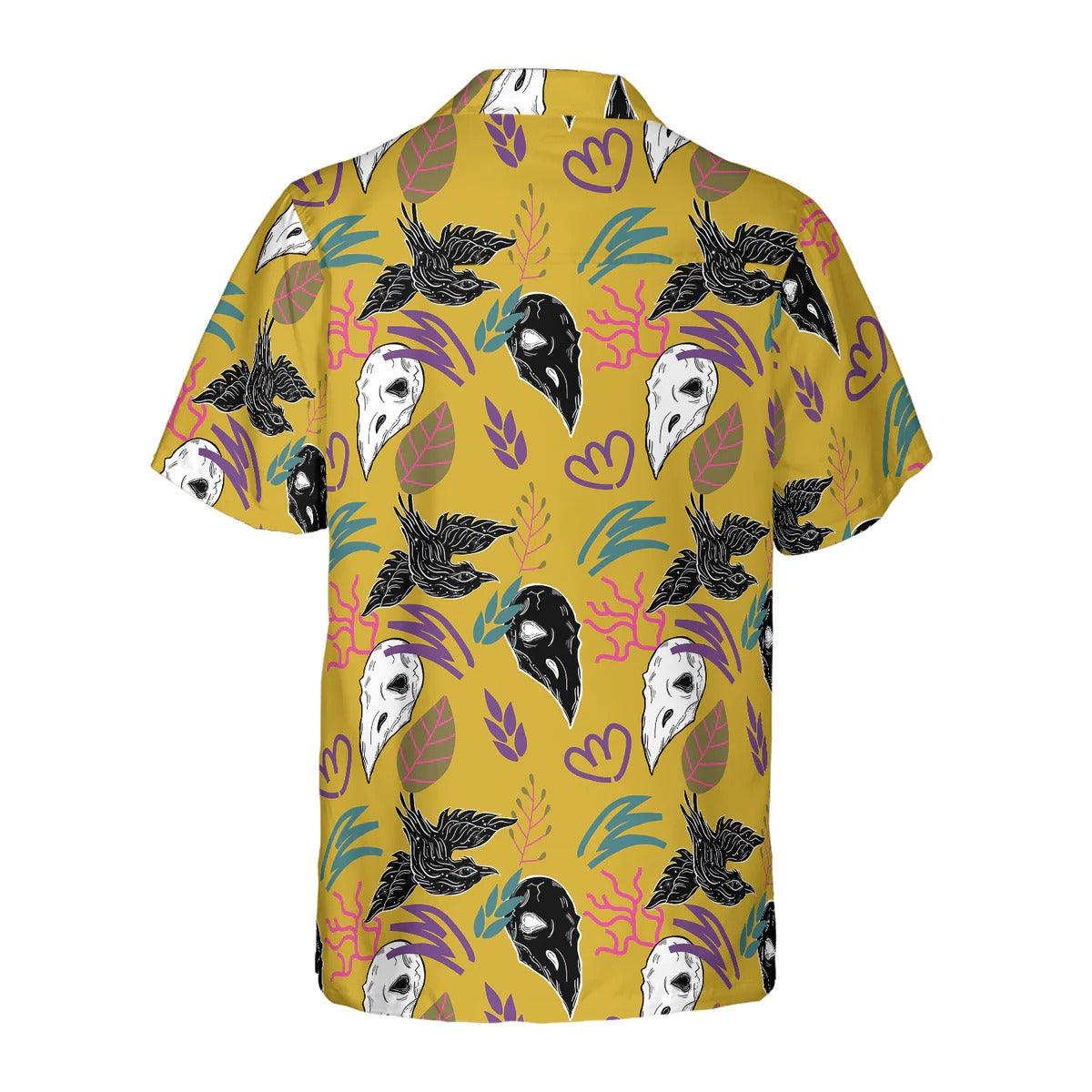 Bird Skull Hawaiian Shirt, Bird Pattern Hawaiian Shirt, Colorful Summer Aloha Shirt - Perfect Gift For Husband, Wife, Friend, Family - Image 3