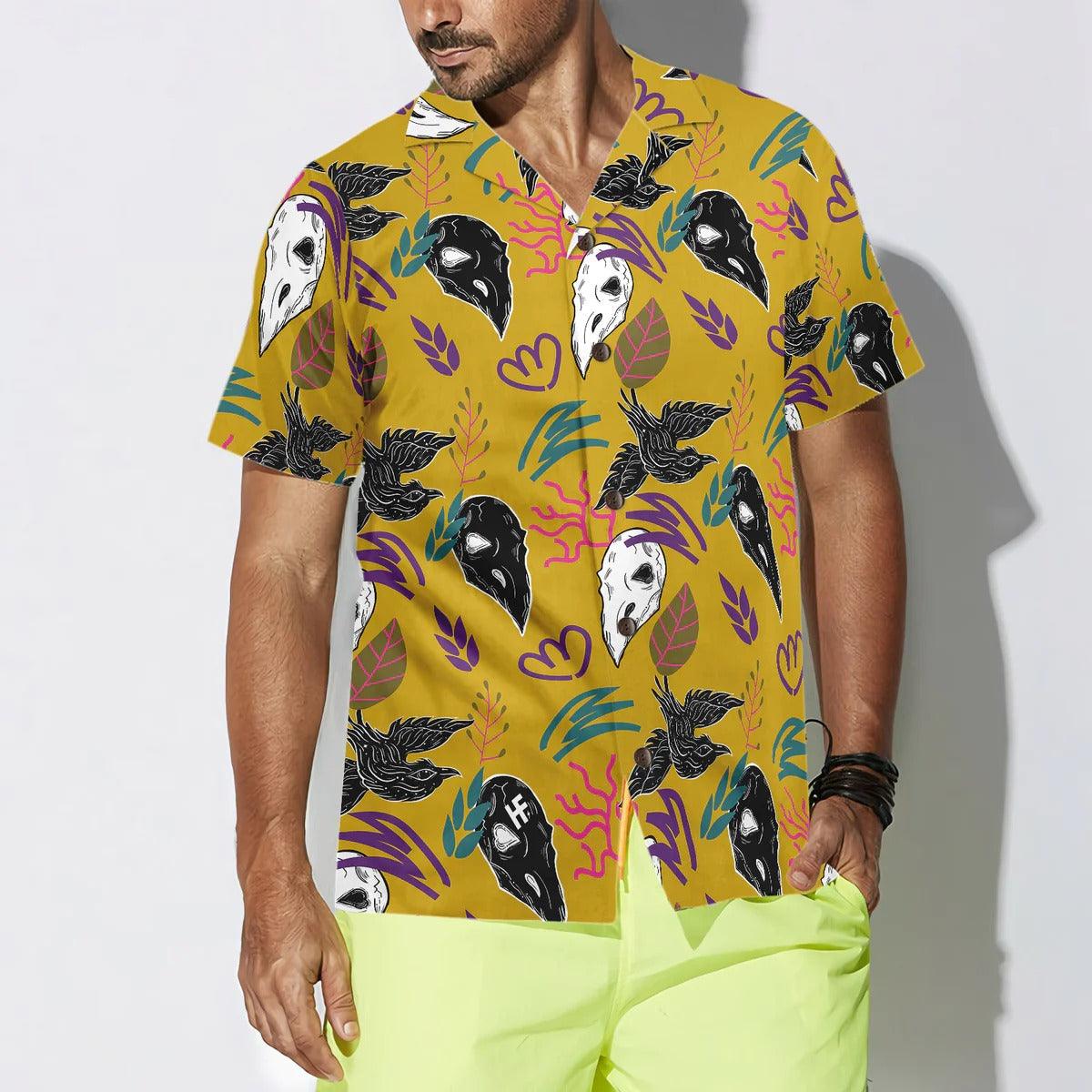 Bird Skull Hawaiian Shirt, Bird Pattern Hawaiian Shirt, Colorful Summer Aloha Shirt - Perfect Gift For Husband, Wife, Friend, Family - Image 4