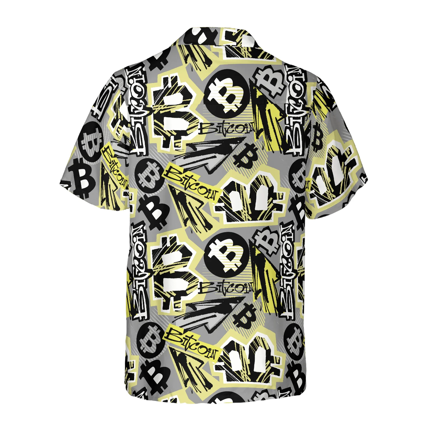 Bitcoin Hawaiian Shirt, Bitcoin Doodle Funky Pattern Hawaiian Shirt, Colorful Summer Aloha Shirt For Men Women, Gift For Friend, Family, Husband, Wife - Image 2