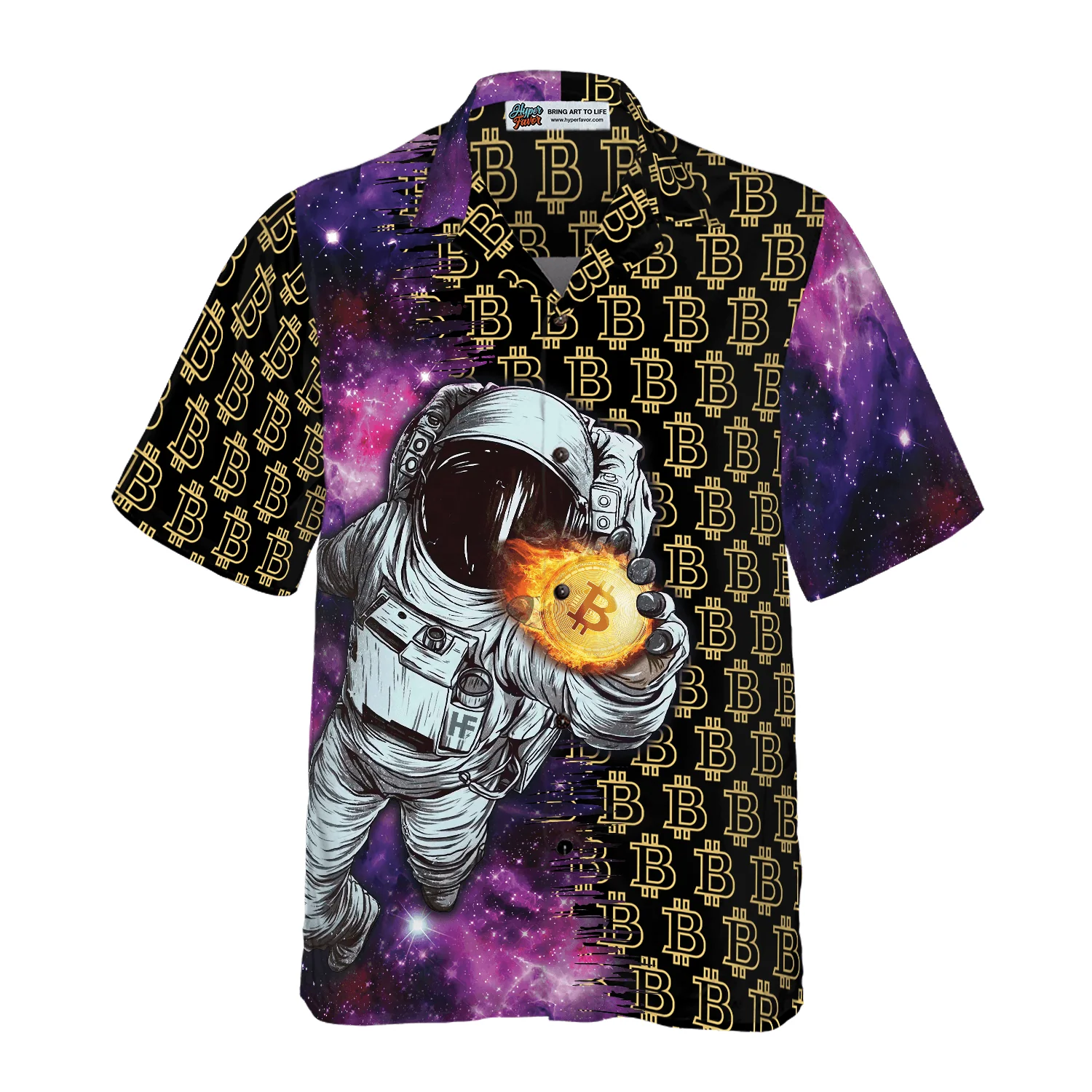 Bitcoin Hawaiian Shirt For Summer, Colorful Hawaiian Shirt Outfit For Men Women, Gift For Friend, Team, Family - Image 3