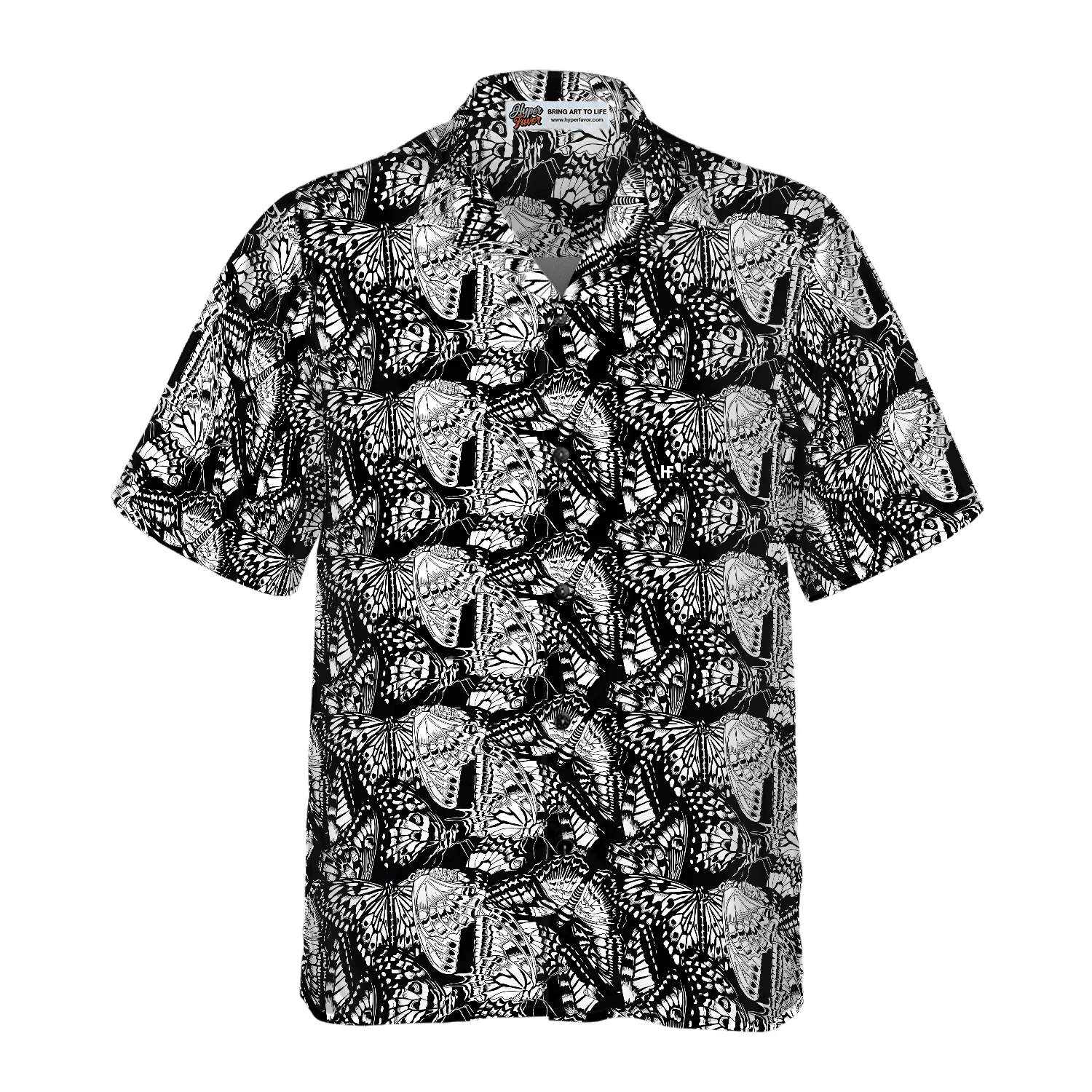Black And White Butterfly Hawaiian Shirt, Colorful Summer Aloha Shirts For Men Women, Perfect Gift For Husband, Wife, Boyfriend, Friend - Image 2