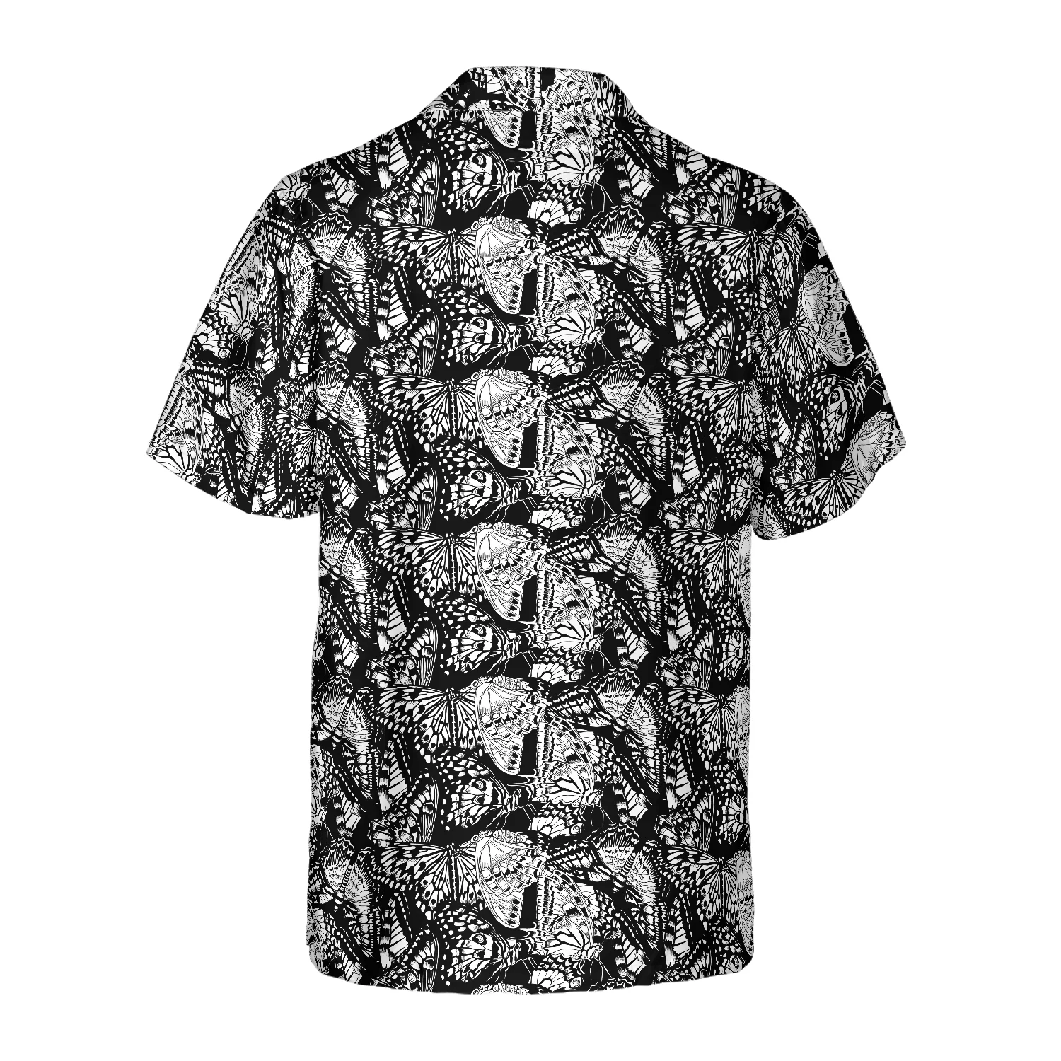 Black And White Butterfly Hawaiian Shirt, Colorful Summer Aloha Shirts For Men Women, Perfect Gift For Husband, Wife, Boyfriend, Friend - Image 3