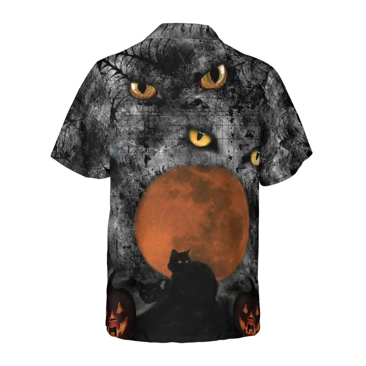Black Cat Hawaiian Shirt - Halloween Aloha Shirt - Perfect Gift For Cat Lovers, Friend, Family, Halloween Gifts - Image 2