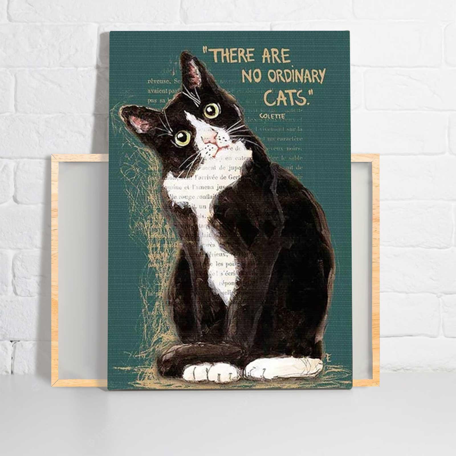 Black Cat Portrait Canvas - Black Cat There Are No Ordinary Cats - Perfect Gift For Black Cat Lovers, Black Cat Owners, Cat Lovers - Image 2