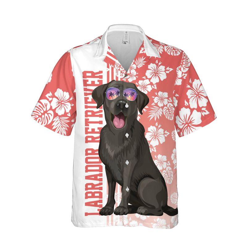 Black Labrador Retriever Dog Aloha Hawaiian Shirts For Summer, Tropical Hawaiian Shirt For Men Women, Beachwear Gift For Dog Lovers, Dog Mom Dad - Image 5