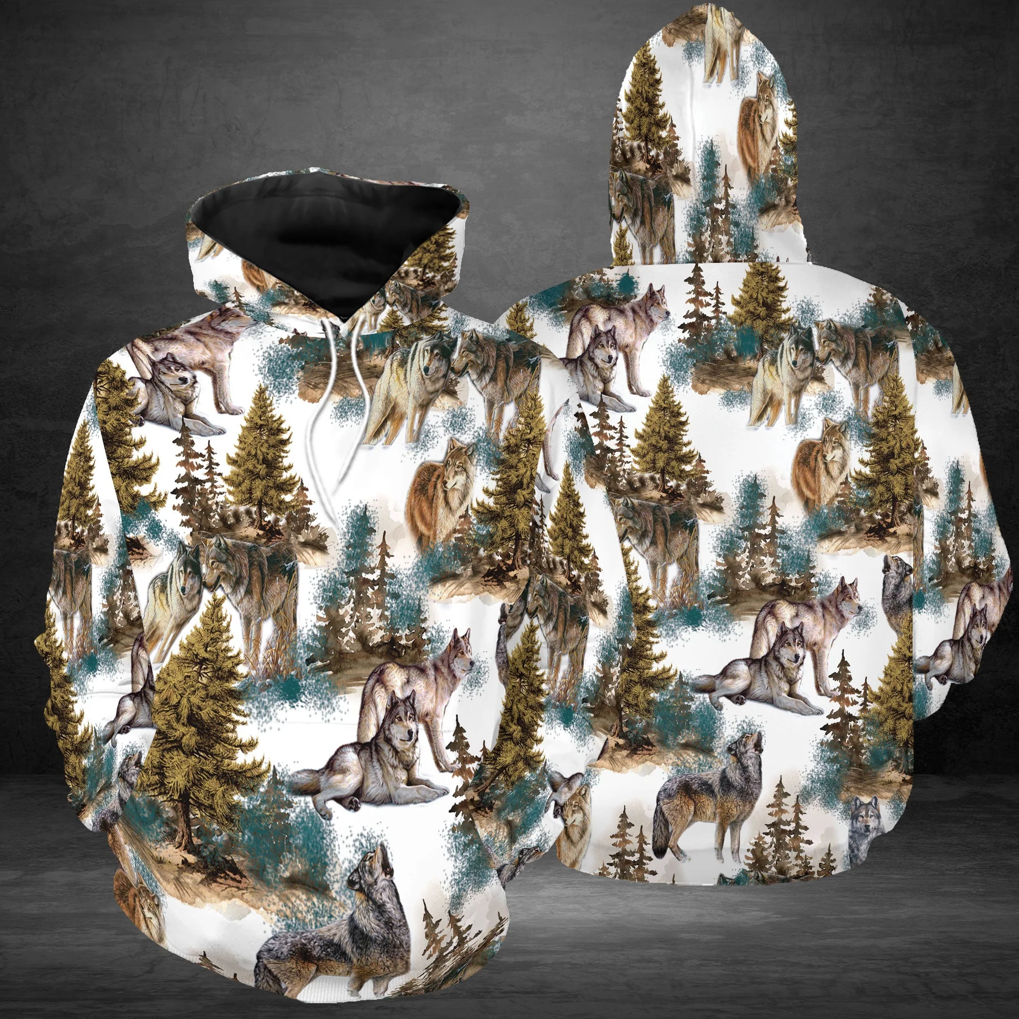 Blue Snow Awesome Wolf Pullover Premium Hoodie, Perfect Outfit For Men And Women On Christmas New Year Autumn Winter - Image 2