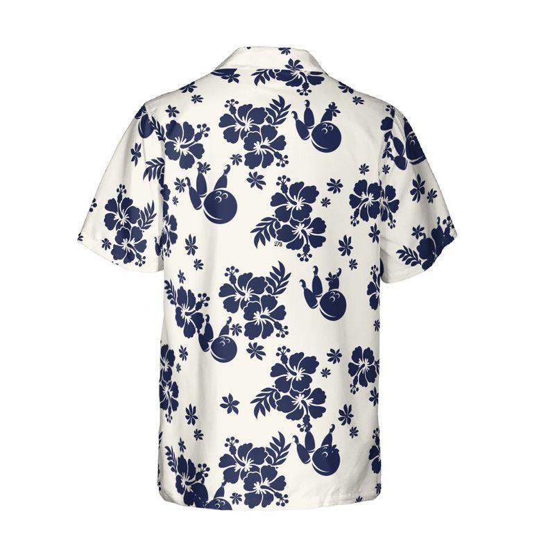 Bowling Aloha Hawaiian Shirts For Summer Outfit, Blue Tropical Hawaiian Shirt For Men Women, Beach Wear Gift For Bowlers, Friend, Bowling Lovers - Image 5