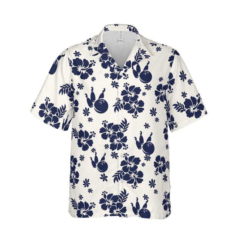 Bowling Aloha Hawaiian Shirts For Summer Outfit, Blue Tropical Hawaiian Shirt For Men Women, Beach Wear Gift For Bowlers, Friend, Bowling Lovers - Image 6